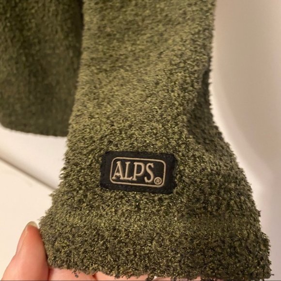 Vintage ALPS Olive button down Fuzzy cardigan Jacket size large - Picture 9 of 16